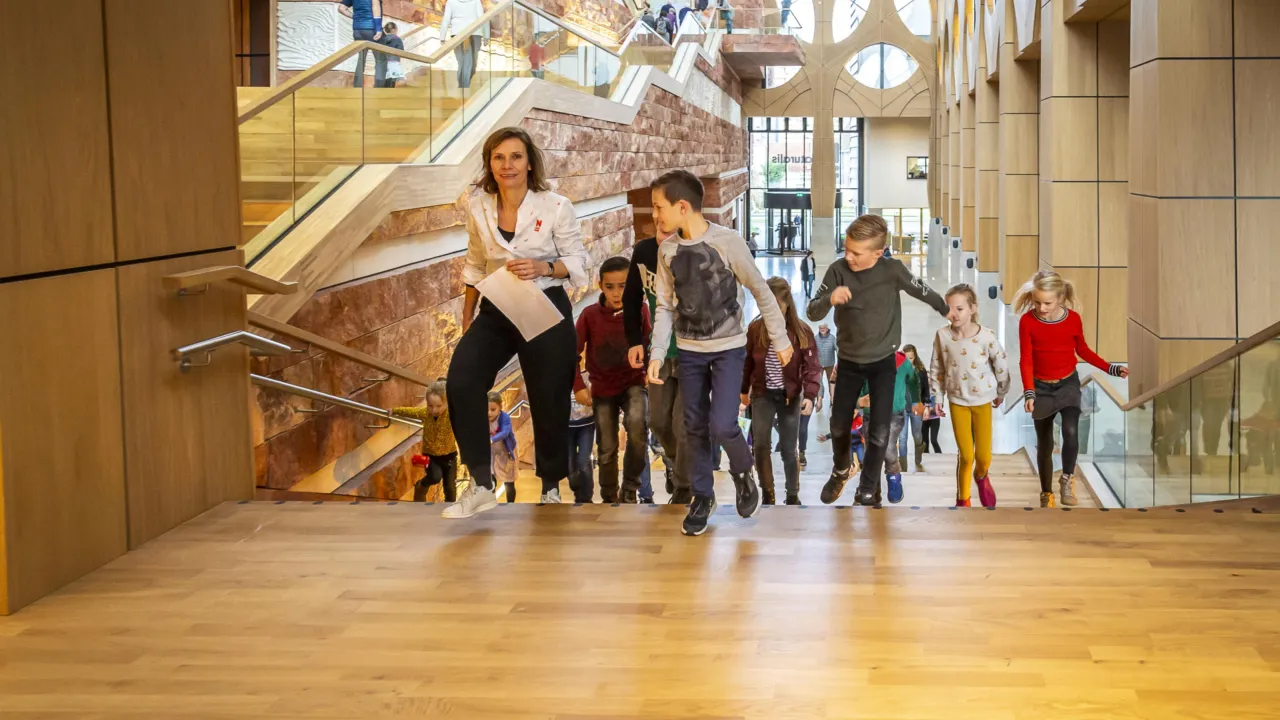 kids on stairs