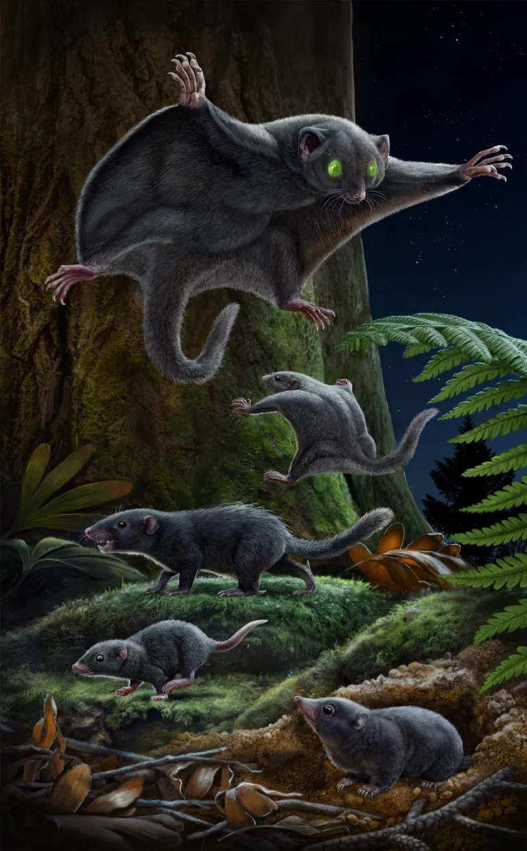 Donkere oerzoogdieren. Credit: Chuang Zhao & Ruoshuang Li. 